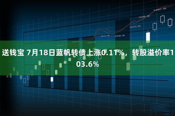 送钱宝 7月18日蓝帆转债上涨0.11%，转股溢价率103.6%